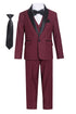 Magen Kids Little Boys Shawl Collar Tuxedo Slim Fit 7 Pc Suit 12M-6 - SophiasStyle.com